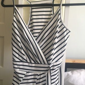 NWT sexy wrap dress striped